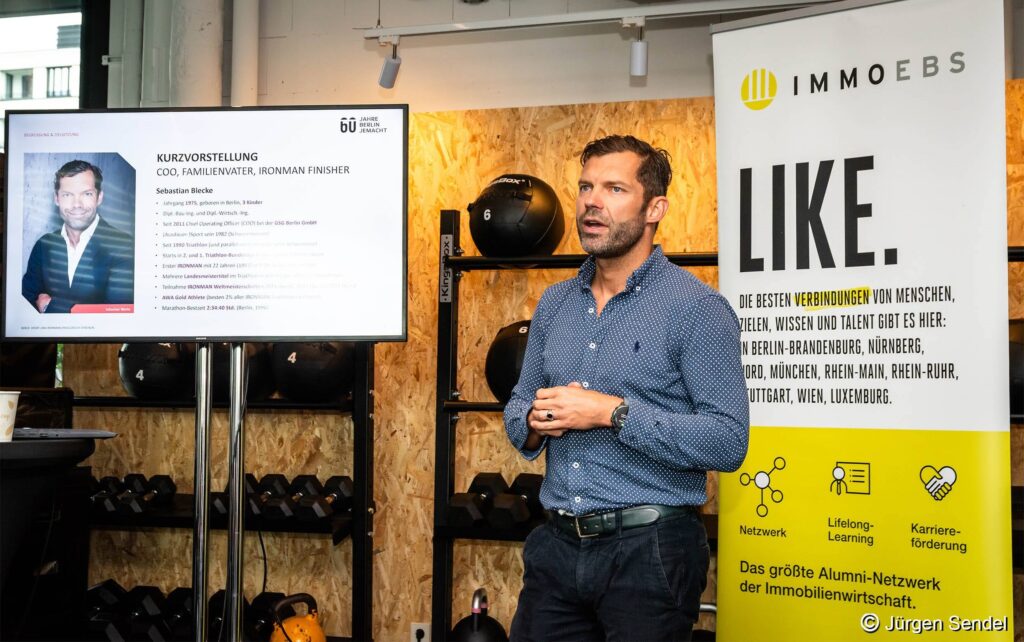 Sebastian Blecke (GSG) bei seinem Impuls im Rahmen von Fittest of Real Estate 2025